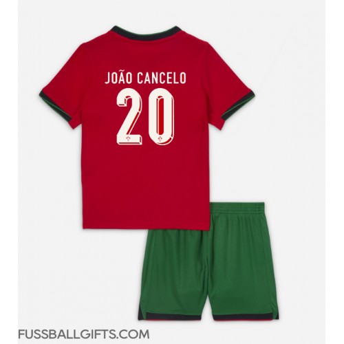 Portugal Joao Cancelo #20 Fußballbekleidung Heimtrikot Kinder EM 2024 Kurzarm (+ kurze hosen)